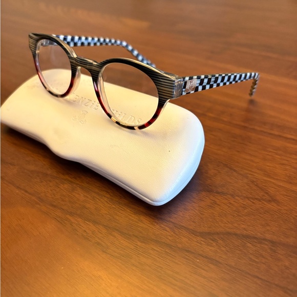 MacKenzie-Childs Black and Gold Glasses - Picture 3 of 3